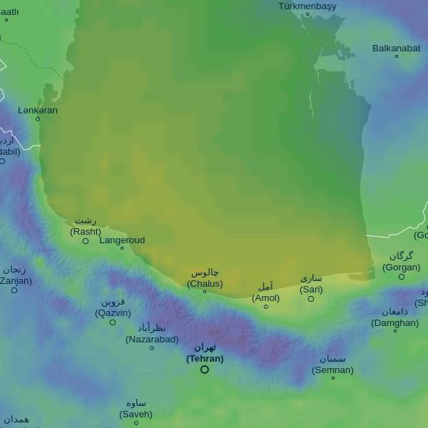 پروژه آخر هفته: ربات اینستاگرامی هواشناسی کاسپین نقشه دمای کاسپین 